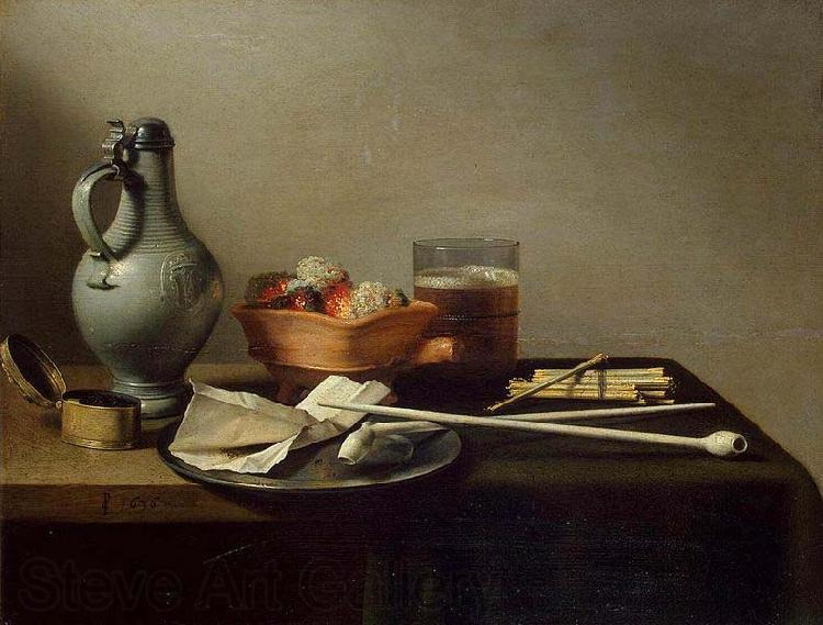 Pieter Claesz Tobacco Pipes and a Brazier Spain oil painting art